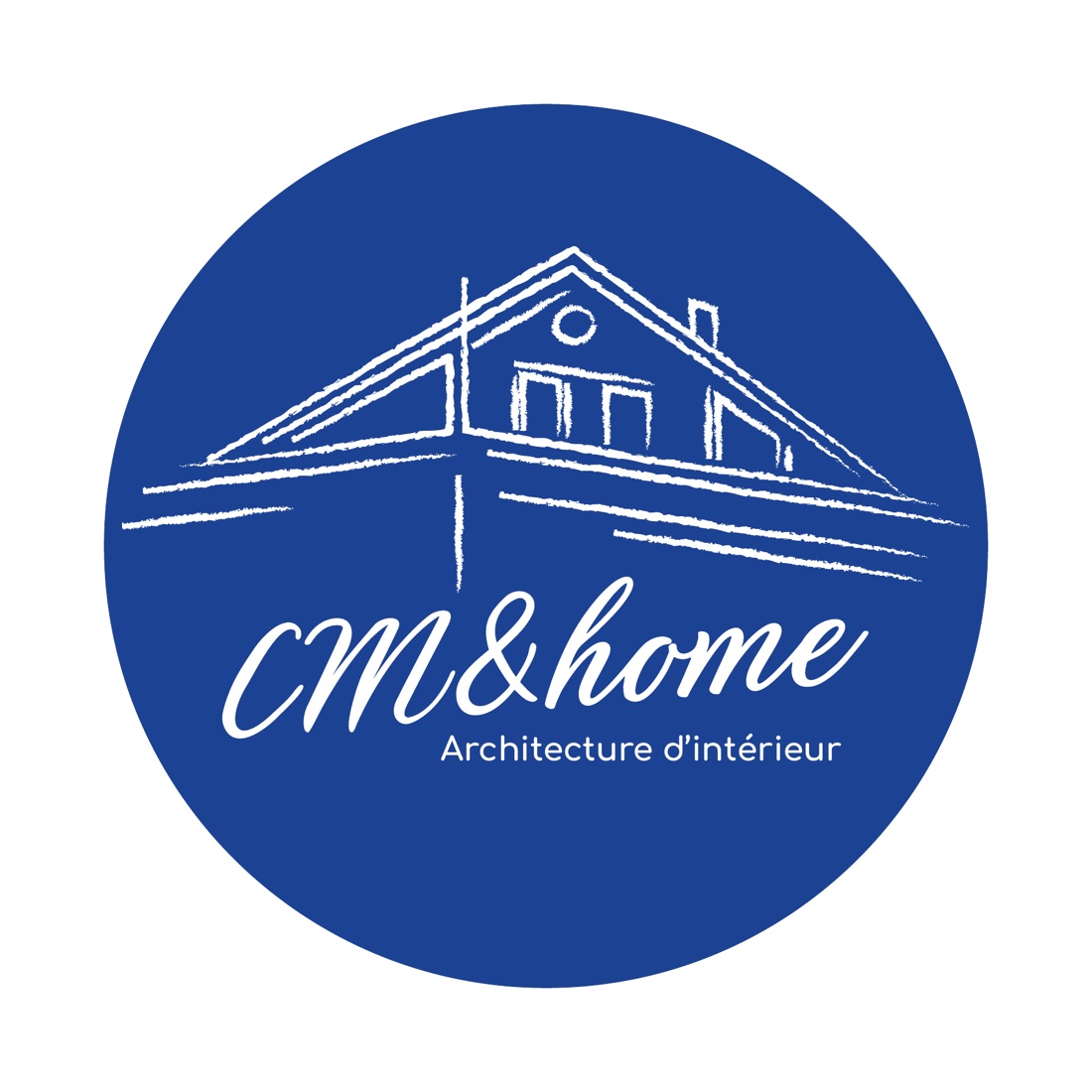 Version bleu nuit du logo CM&home